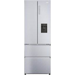 Side by side French Door Haier HFR5720EWMG, 477 l, Total No Frost, Clasa E, Air Surround, Humidity Zone, My Zone, Top Led, Dispenser apa, H 201 cm, Argintiu