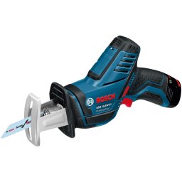 Fierastrau sabie pe acumulator Bosch Professional GSA 12V-14 Solo, 65 mm adancime taiere lemn, 14.5 mm lungime cursa, 3000 curse/min, accesorii incluse, fara acumulator/incarcator, Albastru-Negru