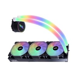 Cooler Procesor 1STPLAYER MOTHRA MT360 INFINITE SPACE ARGB NEGRU, marime radiator 360mm, 3 ventilatoare ARGB, viteza ventilatoare 2500 RPM
