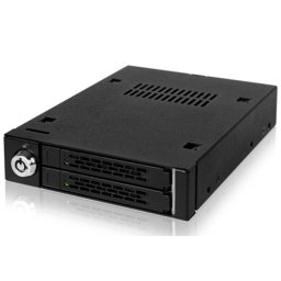 Rack HDD Icy Dock, 2x 2.5 inch SATA/SAS in 3.5 inch bay, Full Metal, Hot-Swap, SATA 6Gbps, SAS 12Gbps