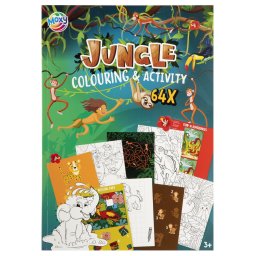 Carte de colorat cu activitati - Jungla