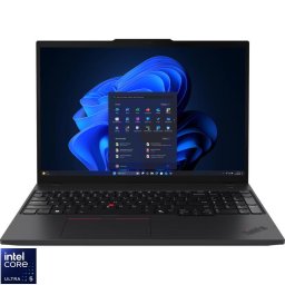 Laptop Lenovo ThinkPad T16 Gen 4, Procesor Intel® Core Ultra 5 225U, Display 16" WUXGA (1920x1200), IPS, Memorie RAM 32GB DDR5, Capacitate 1TB SSD, Placa video integrata Intel® Graphics, Windows® 11 Pro, Negru (INT Keyboard)