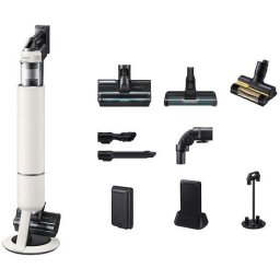 Aspirator vertical Samsung Bespoke Jet AI Lite Complete Extra VS80F28DES/GE, putere aspirare 280W, Motor HexaJet Inverter, Filtrare HEPA, WiFi, AI Cleaning 2.0, Jet Dual Brush+, Perie Pet+, Autonomie 120 min, Santorini Beige