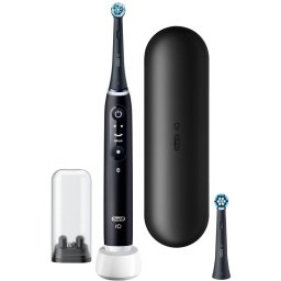 Periuta de dinti electrica BRAUN iO 6 Black Lava, 5 moduri de curatare, senzor de presiune inteligent, display OLED, autonomie 2 saptamani, Negru