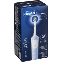 Periuta electrica Oral-B Vitality Pro D103, 3 Trepte de intensitate, 3 programe, Autonomie acumulator 28 min, 7600 pulsatii/min, Albastru