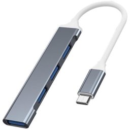 HUB USB Vakoss TC-4125X, USB-C, 4 porturi, USB 3.0