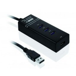 Hub USB Ibox IUH3FB, 4 porturi, 5 Gbit/s, 0,5 m, Negru