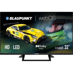 Televizor Blaupunkt LED 32HLW4000S, 81 cm / 32 inch, HD, Frameless, Smart WebOS, Clasa E, 60Hz, Negru