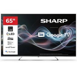 Televizor Sharp 65JP7265E, 65" (164cm), 4K Ultra HD, QLED MiniLED, Google TV, sistem sunet Harman/Kardon, Negru
