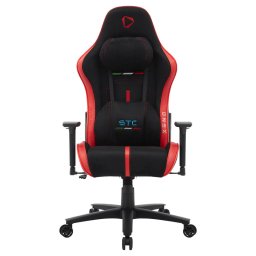 Scaun Gaming ONEX STC Alcantara L, Max 125 kg, Cadru metalic, PVC, Negru/Rosu