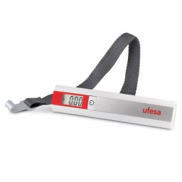 Cantar electronic Ufesa BV0505 Travel Scale, greutate suportata 50 kg, Precizie ridicata, Display LCD, Functie auto-oprire, Maner ergonomic, Compact, Portabil, Alb