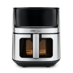 Friteuza cu aer cald, Ufesa Air Fryer Heron, capacitate 8 L, 1800W, 10 meniuri automate, Negru