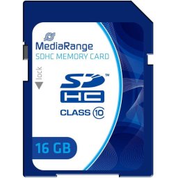 Card de memorie MediaRange, 16GB, SDHC, Clasa 10