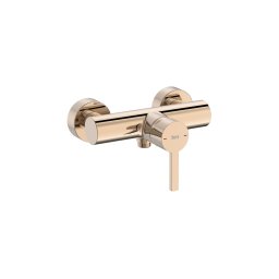 Baterie dus Roca, Gama Naia, cartus ceramic, levier metalic, monocomanda,rose gold, auriu rose