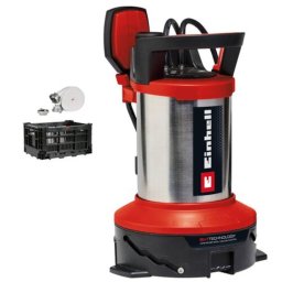 Set pompa submersibila apa curata/murdara Einhell GE-DP 7535 N LL, 750 W, debit maxim 18.500 L/h, presiune 10 bar, refulare 9 m, imersie 7 m + furtun tip pompieri de 10 m, adaptor universal, carcasa din plastic