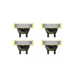 Rezerva OneBlade 360, QP440/50, otel inoxidabil, umed si uscat, kit 4 lame,compatibil cu Philips OneBlade si OneBladePro, Verde