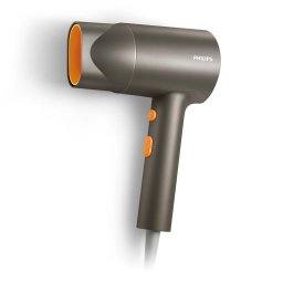 Uscator de par Philips BHD321/00,1600W, Ingrijire cu ioni, 2 setari de viteza, 2 setari de temperatura, cap de coafare, Gri