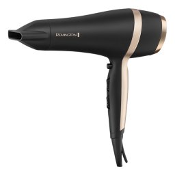 Set Remington D6940GP: Uscator de par 2100W, 2 viteze, 3 trepte temperatura + Perie de par, Negru