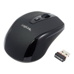 Mouse LogiLink ID0031, Wireless 2.4 GHz, Optic, Mini, 800/1600 DPI, 3 Butoane, Negru