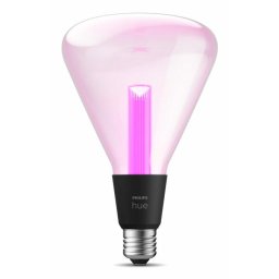 Bec LED inteligent Philips Hue LG Triangle, Bluetooth, Zigbee, E27, 6.8W, 500 lm, lumina alba si colorata, 125x196 mm, Clasa energetica G
