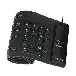 Tastatura LogiLink ID0019A, flexibila, rezistenta la apa, USB