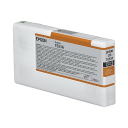 Cartus cerneala Epson C13T653A00, Portocaliu, 200 ml, pentru Stylus Pro 4900