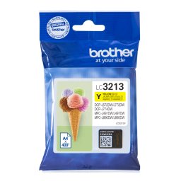 Cartus cerneala Brother LC3213Y, Galben, 400 pagini, Randament ridicat (XL), Original