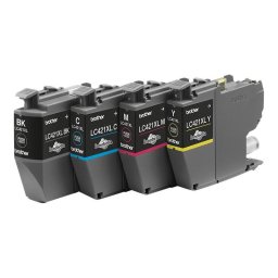Set cartuse cerneala Brother LC421XLVAL, Original, Negru, Cyan, Magenta, Galben, 500 pagini
