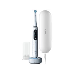 Periuta de dinti electrica Oral-B iO Series 10 Stardust, Bluetooth, Curatare 3D, Inteligenta artificiala, 7 moduri, Alb