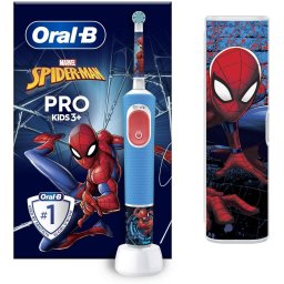 Periuta de dinti electrica Oral-B D103 Vitality Pro Spiderman, pentru copii, 2 moduri de curatare, cronometru 2 min