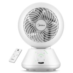 Ventilator de masa Midea MDF24JRW TurboForce, 5 viteze, oscilatie 85°, Alb