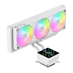 Cooler cu lichid pentru procesor Gamemax Glacier360 LCD WH, Alb