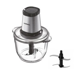 Tocator Daewoo DMCH50X, 500 W, capacitate 2 l, functie pulse, numar lame 4 din inox, sistem siguranta recipient,Transparent-Negru