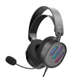 CCasti gaming cu Microfon, 50mm, USB, Cablu 2m, Havit H2038U, RGB, Negru