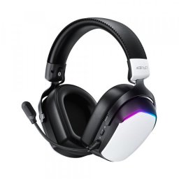 Casti Gaming Wireless Acefast H11, RGB, BT / Wi-FI / Wired, Alb