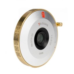 Obiectiv Manual 7Artisans 35mm F5.6 Full Frame Pancake, Leica M, L/M, Silver-Gold
