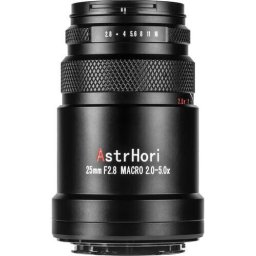 Obiectiv Manual AstrHori 25mm F2.8 2-5x Ultra Macro Full Frame, Sony E, NEX