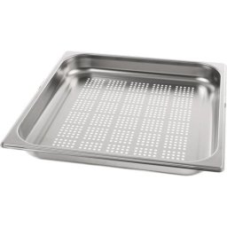 Tava perforata BOSCH 11037093, Dimensiune L, 354x344x40mm, Otel inoxidabil