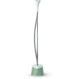 Aparat de calcat vertical cu picior Philips STE1010/70, picior ajustabil pe inaltime, putere 1600W (240V), 2 setari pentru abur, debit abur 35g/min, manusa, capacitate rezervor 1.8L, Verde