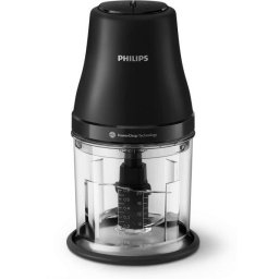 Tocator Philips HR1501/00, seria 3000, tehnologie PowerChop, 450 W, 4 lame, capacitate bol 1l, 2 viteze, material plastic, Negru