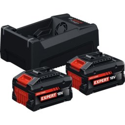 Set 2 acumulatori si incarcator Bosch Professional EXPERT 1600A0373P, 2 x acumulatori EXBA18V-55 (5.5Ah), incarcator GAL12V/18V - 80