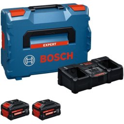 Set 2 acumulatori si incarcator Bosch Professional EXPERT 1600A0373X, 2 x acumulatori EXBA18V-80 (8Ah), incarcator EXAL18V2-360, cutie L-BOXX 162