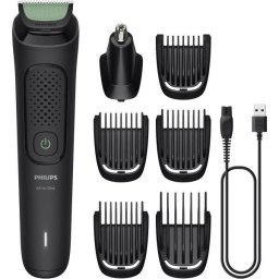 Aparat de tuns barba & parul de pe cap si corp 7in1 PHILIPS All-in-One MG3920/15, Autonomie 60 min, 6 setari de lungime: 0,5-12 mm, trimmer atasabil pentru nas si urechi, piepteni pentru barba si cap, Negru