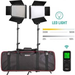 Kit 2x Lampi LED 45W Viltrox VL-D640T Bi-Color 3300-5600K