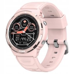 Ceas Smartwatch Maxcom FW100 Titan, Ecran AMOLED 1.3 inch, Android/iOS, 29g, IP69, Roz