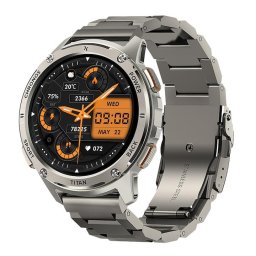 Ceas Smartwatch Maxcom FW110 SR, Titan Chronos, 1.43 inch AMOLED Corning Gorilla Glas, IP69K, 5AT, Argintiu