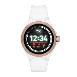Smartwatch Puma PT9102, Bratara Silicon, GPS, 5 ATM, 48mm, Cristal Mineral (Alb)