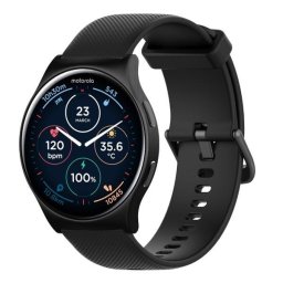 Smartwatch Motorola Moto Watch 120, Ecran AMOLED 1.43", Bluetooth, Asistent AI, Microfon, Difuzor, IP68 (Negru)