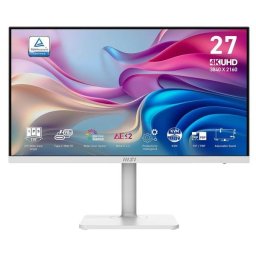 Monitor IPS LED MSI 27" Modern MD272UPHW, UHD (3840 x 2160), HDMI, DisplayPort, Boxe, Pivot, Alb