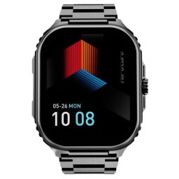 Smartwatch HiFuture Ultra3 PRO, Metalic, Ecran Amoled, Apeluri Bluetooth, pana la 10 zile autonomie, IP68, Syntra AI (Negru)